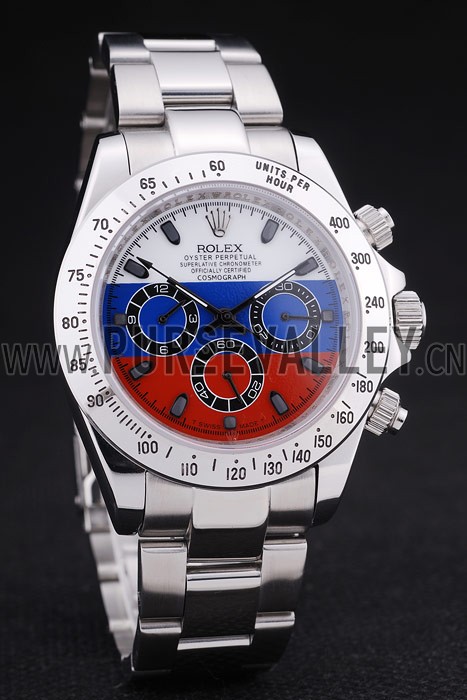Rolex Cosmograph Daytona Silver Bracelet Russian Flag Dial 7473
