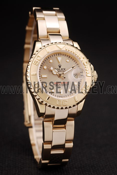 Rolex Yacht Master Gold Tachymeter Gold Dial 98233