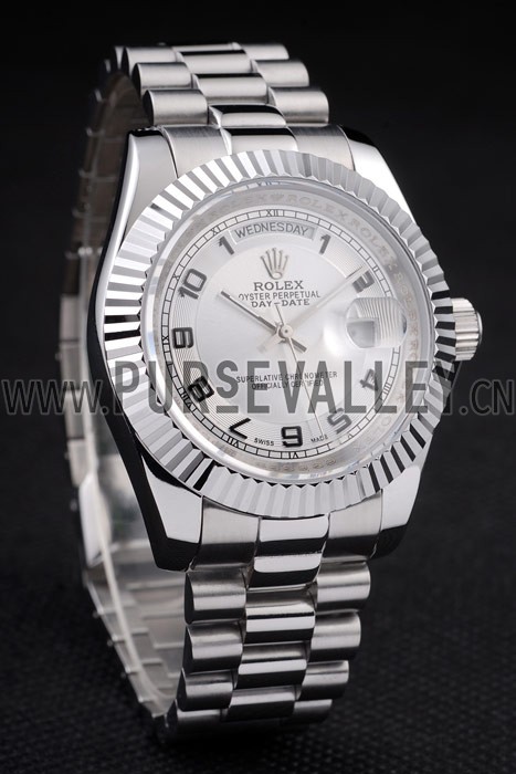 Rolex Day-Date Polished Stainless Steel White Dial