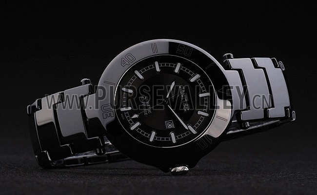 Cartier Pasha 43mm Black Dial Black Ceramic Case Rubber Bracelet