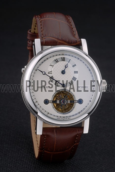 Breguet Classique Complications Stainless Steel Case Brown Leather Strap 80159