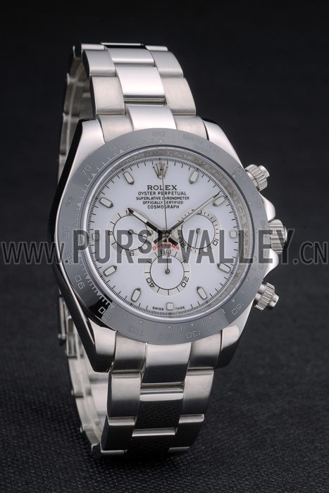 Rolex Daytona Black Ceramic Tachymeter Stainless Steep Strap White Dial 80249