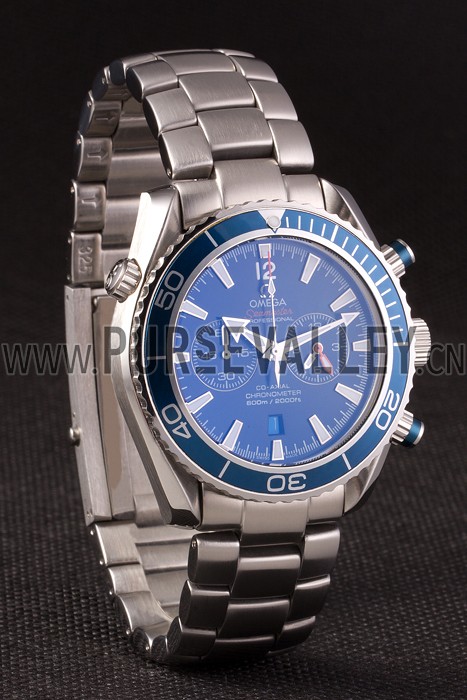 Omega Seamaster Planet Ocean Blue Tachymeter Blue Dial Stainless Steel Strap 80239