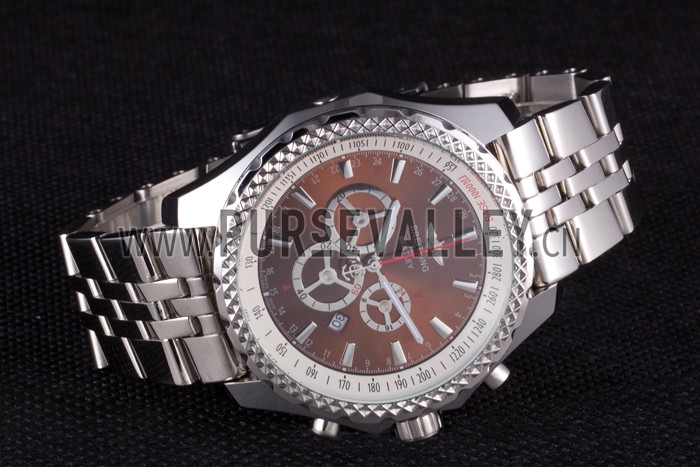 Breitling for Bentley Stainless Steel Strap Brown Dial