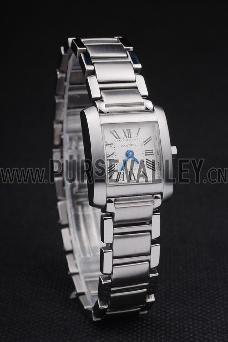 Cartier Tank Francaise 20mm White Dial Stainless Steel Case And Bracelet