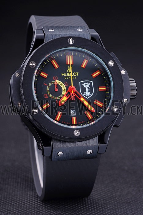 Hublot Limited Edition Ayrton Senna Black Dial Watch Red Hands