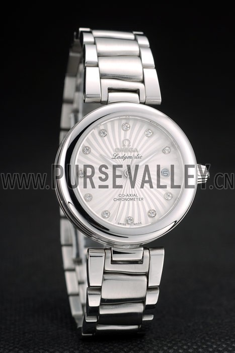 Omega DeVille Ladymatic Stainless Steel Strap White Dial