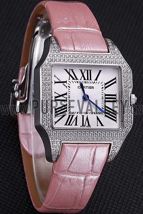 Cartier Santos 100 Diamond Silver Bezel 621910