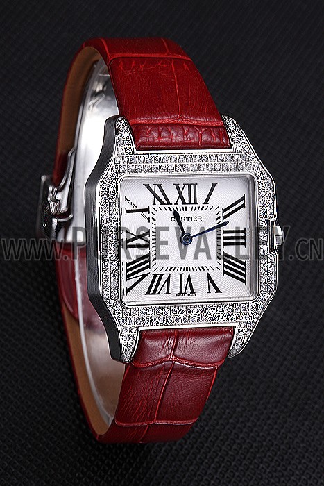 Cartier Santos 100 Diamond Silver Bezel 621916