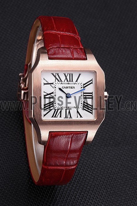 Cartier Santos 100 Polished Rose Gold Bezel 621919