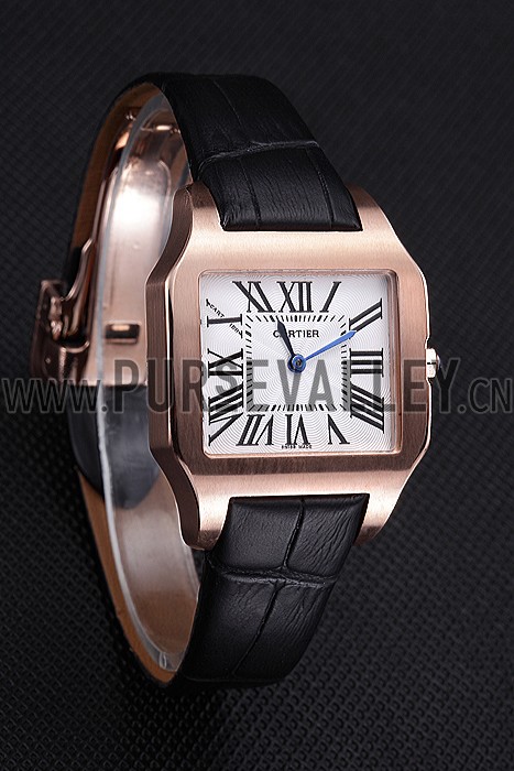 Cartier Santos 100 Polished Rose Gold Bezel 621920