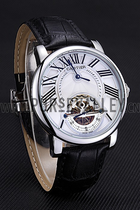 Cartier Rotonde Flying Tourbillon White Dial 621939