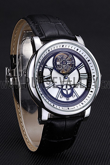 Cartier Rotonde Flying Tourbillon White Dial 621945