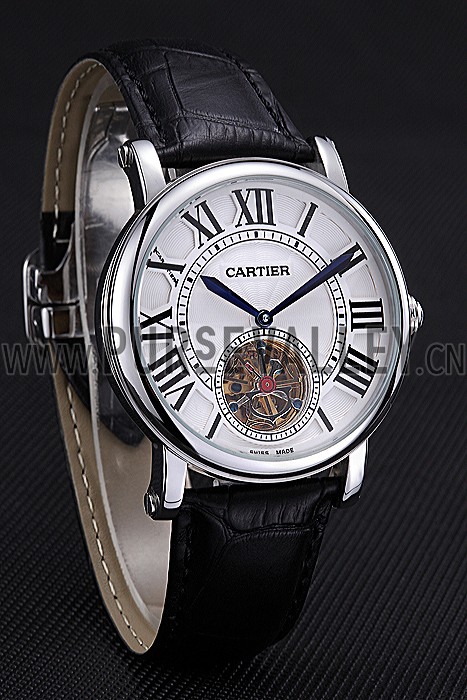 Cartier Rotonde Flying Tourbillon White Dial 621956