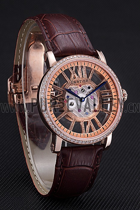 Cartier Rotonde Skeleton Flying Tourbillon Brown 621961