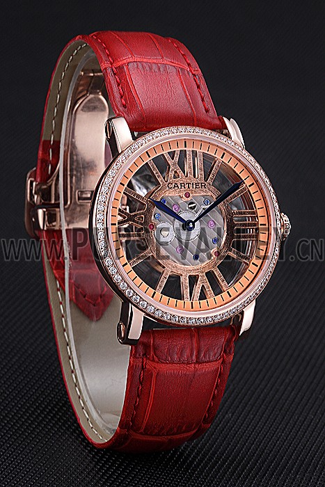 Cartier Rotonde Skeleton Flying Tourbillon Red 621962
