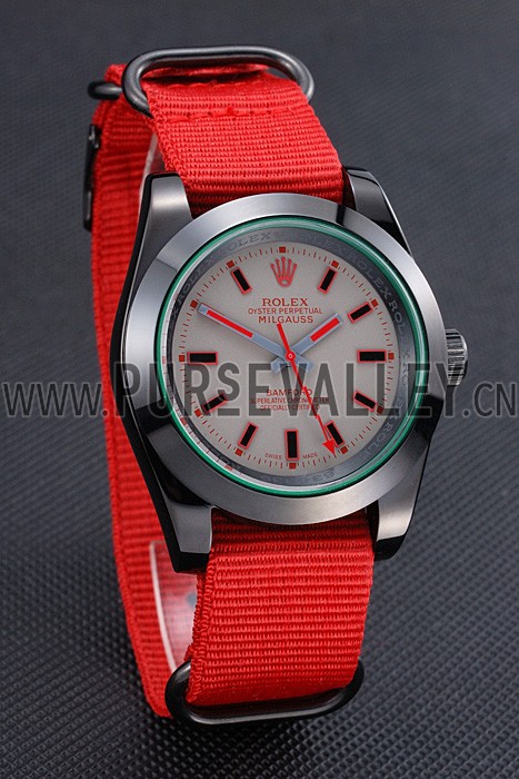 Rolex Milgauss Bamford Red Nylon Strap 622002