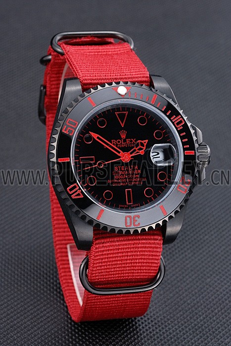 Rolex Stealth Submariner Red Nylon Strap 622010