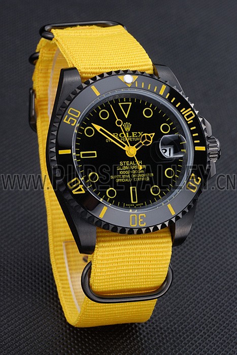 Rolex Stealth Submariner Yellow Nylon Strap 622012