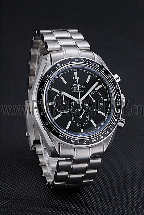 Omega Speedmaster Black Grey Stainless Steel Strap 622052