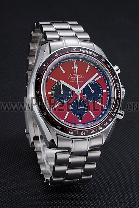 Omega Speedmaster Red Grey Stainless Steel Strap 622054