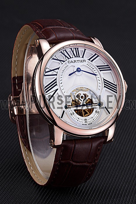 Cartier Rotonde Flying Tourbillon White Dial 621940
