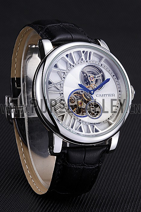 Cartier Rotonde Reversed Tourbillon White Dial 621948