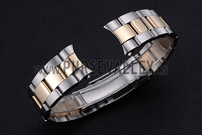 Rolex Plated Yellow Gold and Stainless Steel Link Bracelet 622485