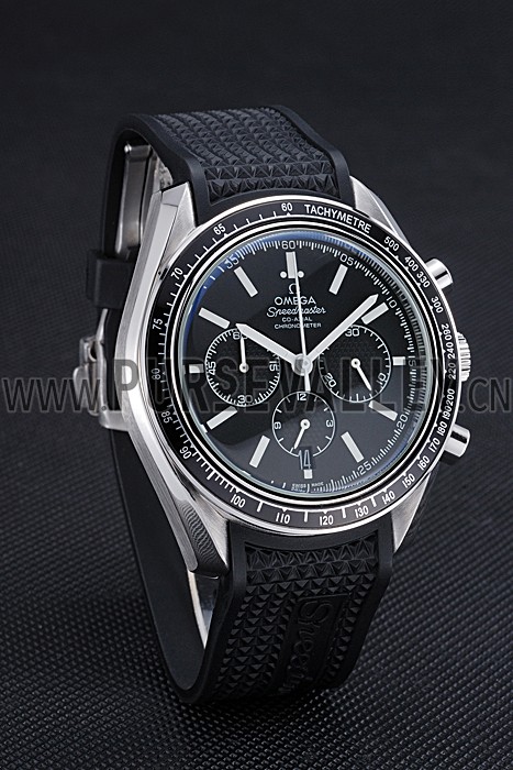 Omega Speedmaster Black Rubber Strap Black Dial 622042