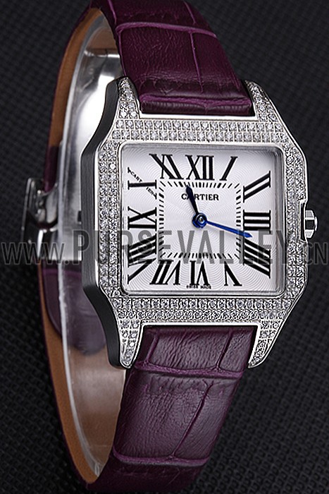 Cartier Santos 100 Diamond Silver Bezel 621911