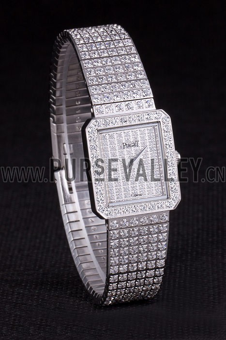 Piaget Swiss Limelight Diamonds Encrusted Stainless Steel Watch 80294