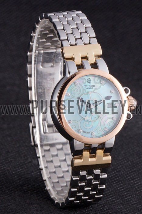 Tudor Clair de Rose White Dial Two Tone Band 621495