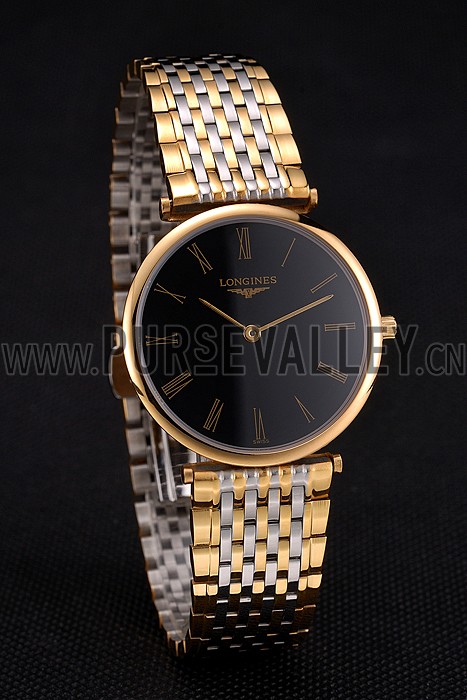 Longines La Grande Classique Two Tone Band Black Dial Homme 622097