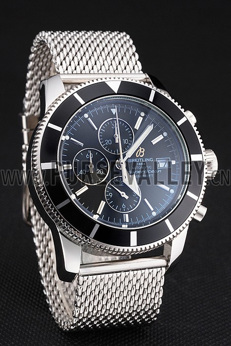 Breitling Superocean Heritage Chronographe 46 Black Dial And Bezel Stainless Steel Case And Bracelet