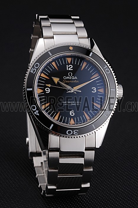 Swiss Omega Seamaster Black Dial Stainless Steel Case And Bracelet 622843