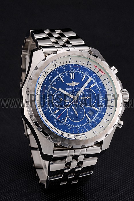 Breitling Bentley Motors T Blue Dial Stainless Steel Case And Bracelet 622222