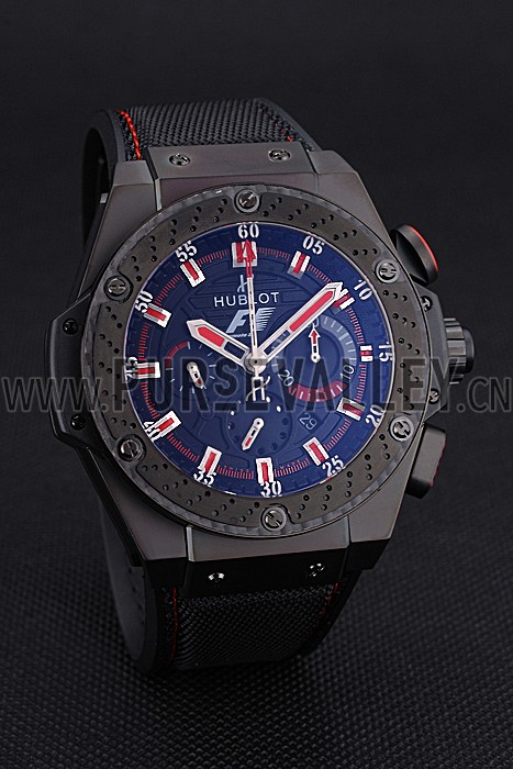 Swiss Hublot Big Bang Limited Edition Formula 1 Black And Red Dial Black Case Black Fabric Strap 622885