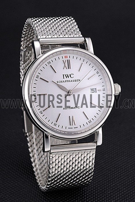 Swiss IWC Portofino Stainless Steel Case White Dial Steel Bracelet 622670
