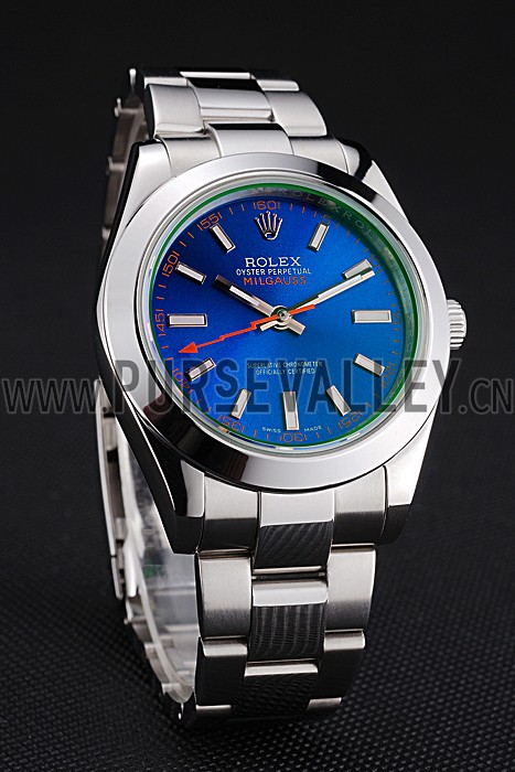 Rolex Milgauss Blue Dial Stainless Steel Case And Bezel 622838