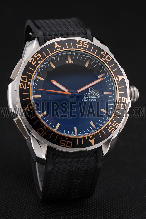 Omega Speedmaster Skywalker X-33 Black Dial Orange On Black Bezel Stainless Steel Case Black Rubber Strap