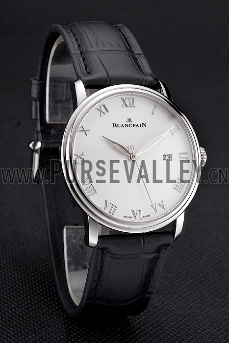 Blancpain Villeret Ultra Slim White Dial Stainless Steel Case Black Leather Strap