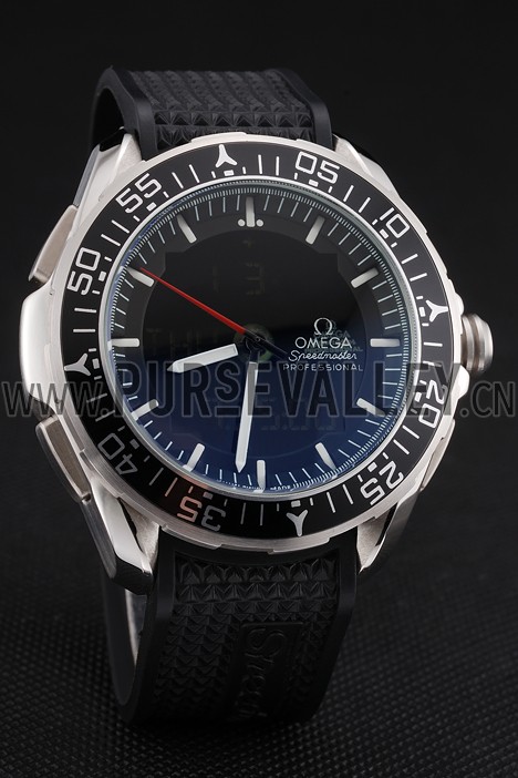 Omega Speedmaster Skywalker X-33 Black Dial White On Black Bezel Stainless Steel Case Black Rubber Strap