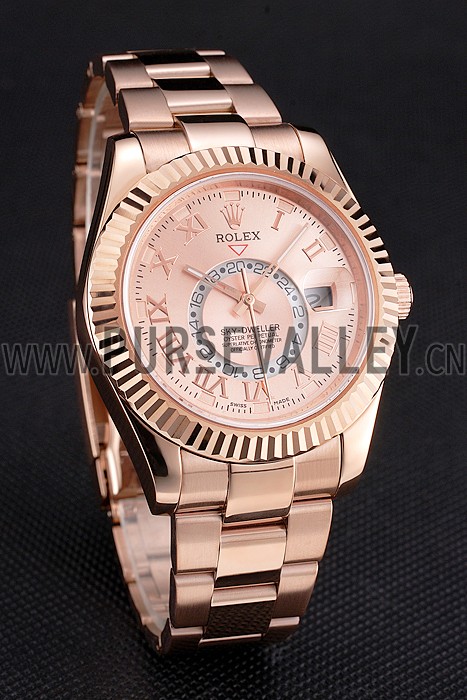 Rolex Sky Dweller Rose Gold Dial Rose Gold Case And Bracelet
