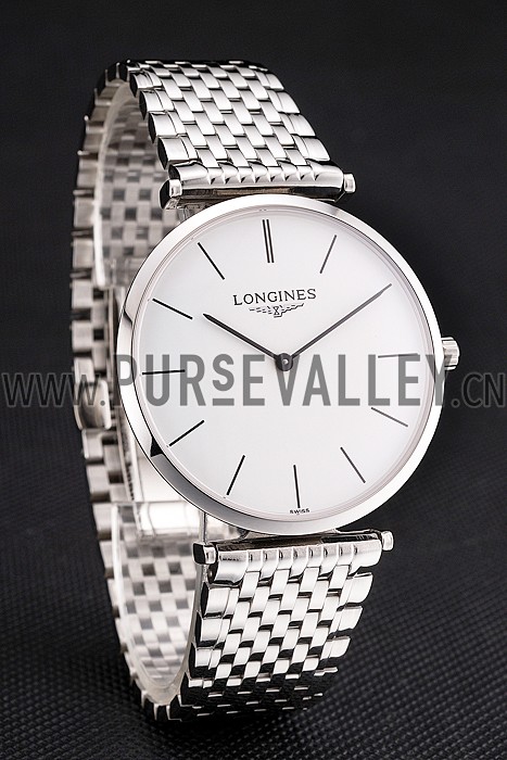 Swiss Longines Grande Classique White Dial Stainless Steel Case And Bracelet
