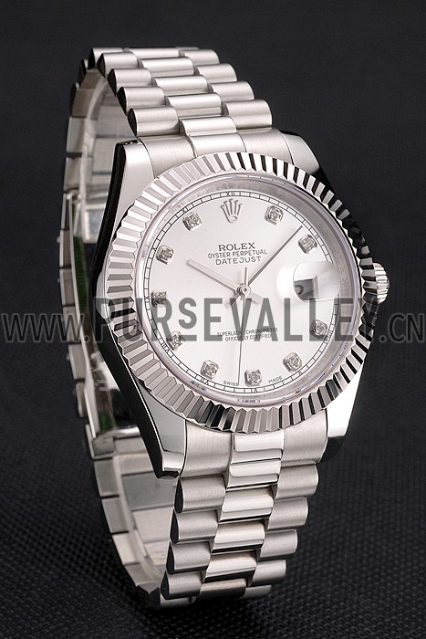 Swiss Rolex Datejust Silver Dial Stainless Steel Case And Bracelet