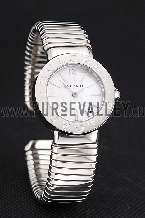 Bvlgari Bvlgari Silver Dial Stainless Steel Case And Tubogas Bracelet