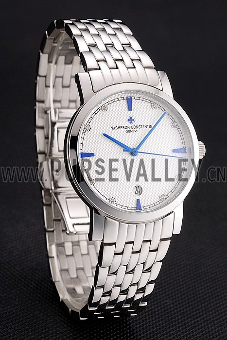 Vacheron Constantin Fine White Dial Stainless Steel Case And Bracelet