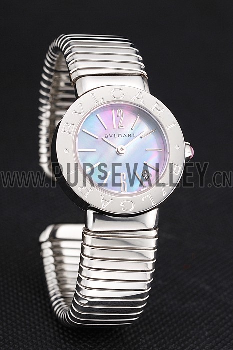 Bvlgari Bvlgari Pearl Dial Stainless Steel Case And Tubogas Bracelet