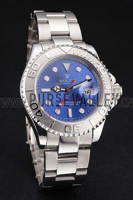 Swiss Rolex Yacht-Master Blue Dial Stainless Steel Case And Bracelet