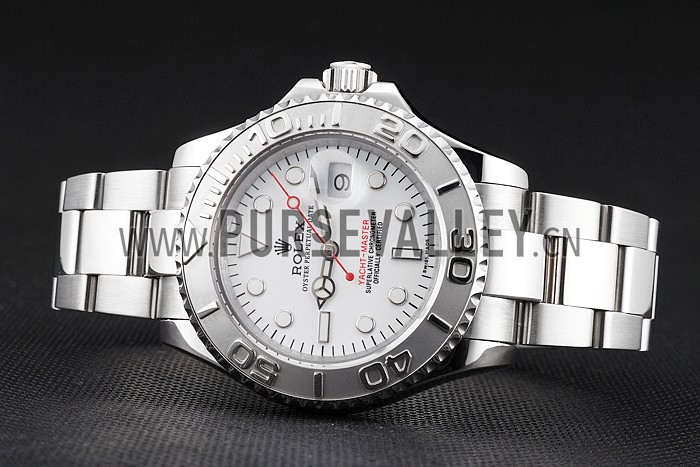 Swiss Rolex Yacht-Master White Dial Staniless Steel Case And Bracelet